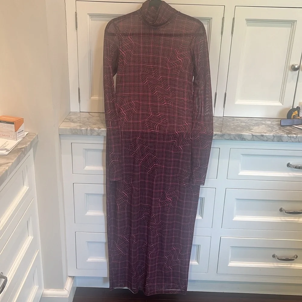 AFRM Shailene Mesh turtleneck Dress - Picture 3 of 5